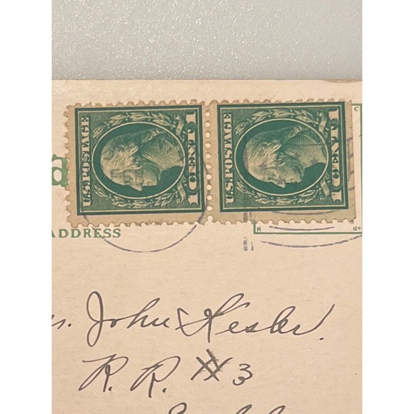 Antique Early 1900s Litho Ephemera Postcard LS&MS RR Train Elkhart River Goshen - Picture 5 of 6